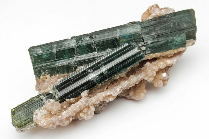 Green Verdelite Tourmaline and Muscovite Association - Brazil #217529